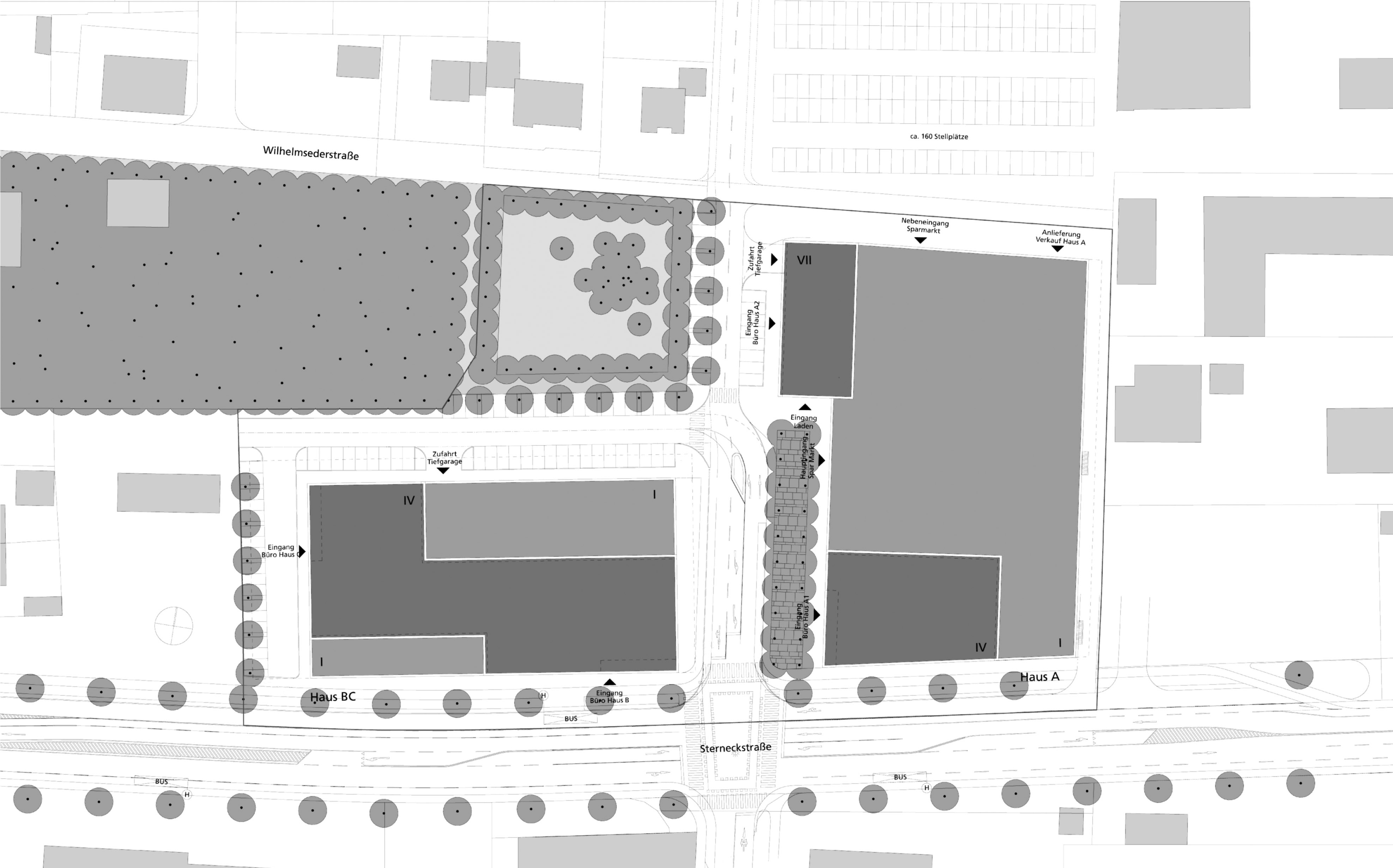 Sterneckstraße Salzburg, Lageplan