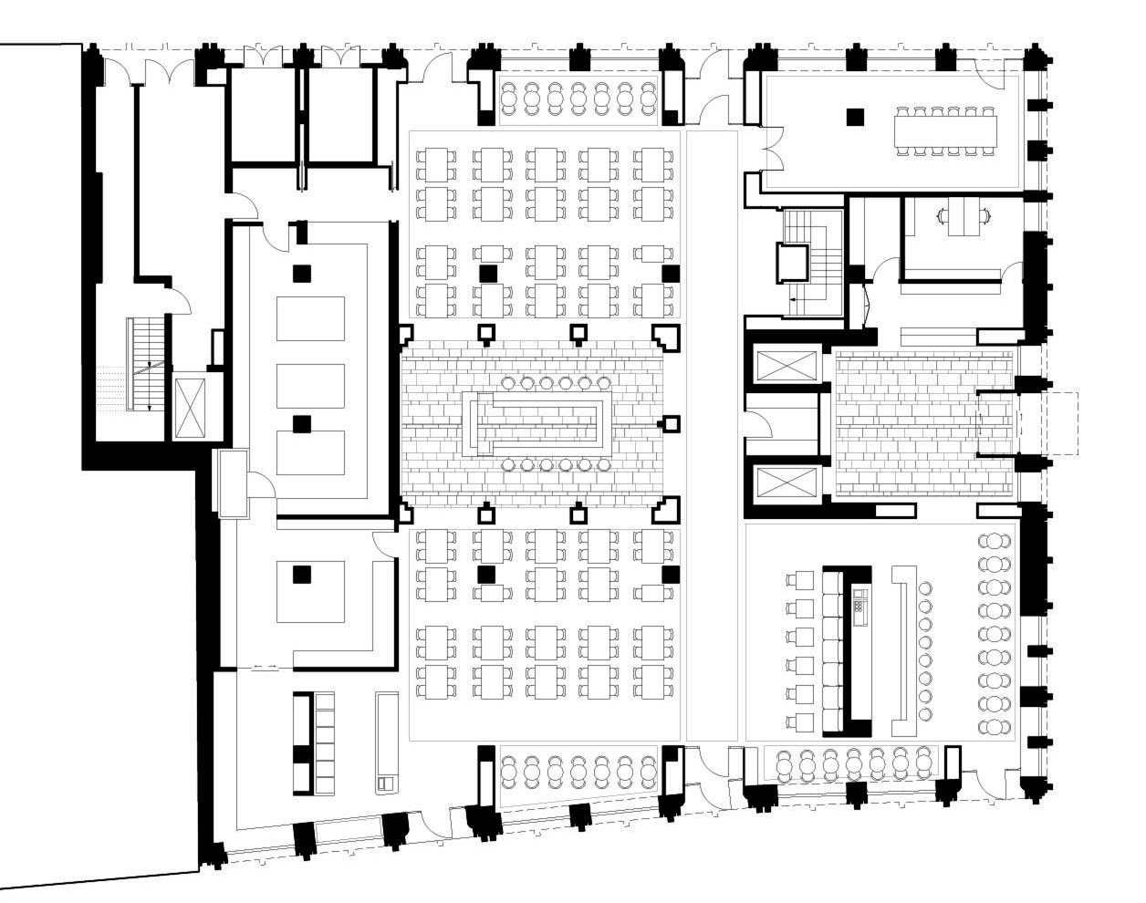 Hotel Grote Markt Grundriss EG © Thomas Müller Ivan Reimann Architekten