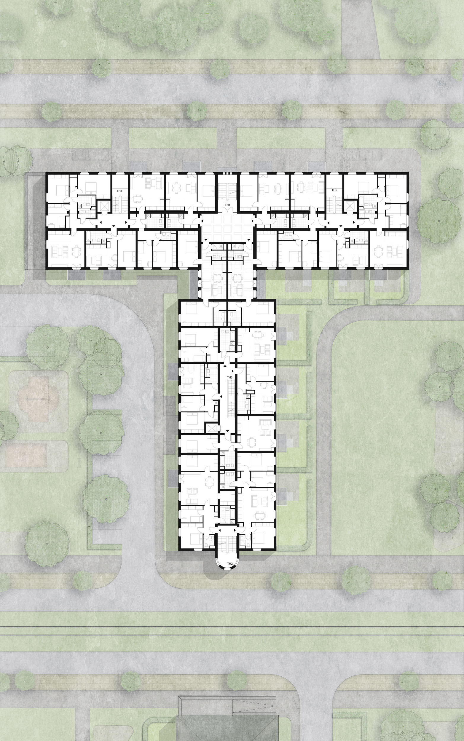 Wohnquartier Lillestad in Potsdam-Krampnitz, Grundriss 1.OG