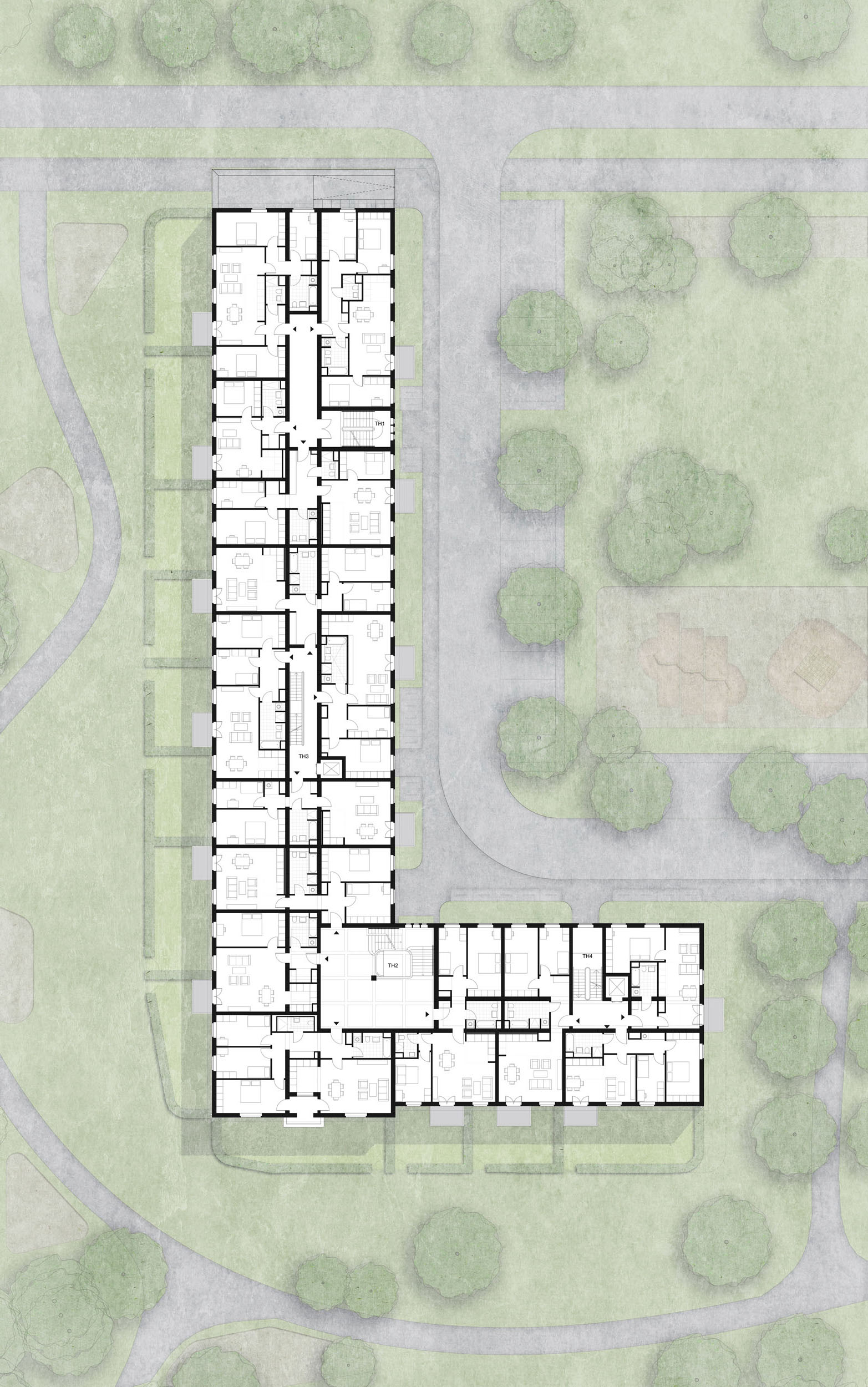 Wohnquartier Lillestad in Potsdam-Krampnitz, Grundriss 1.OG