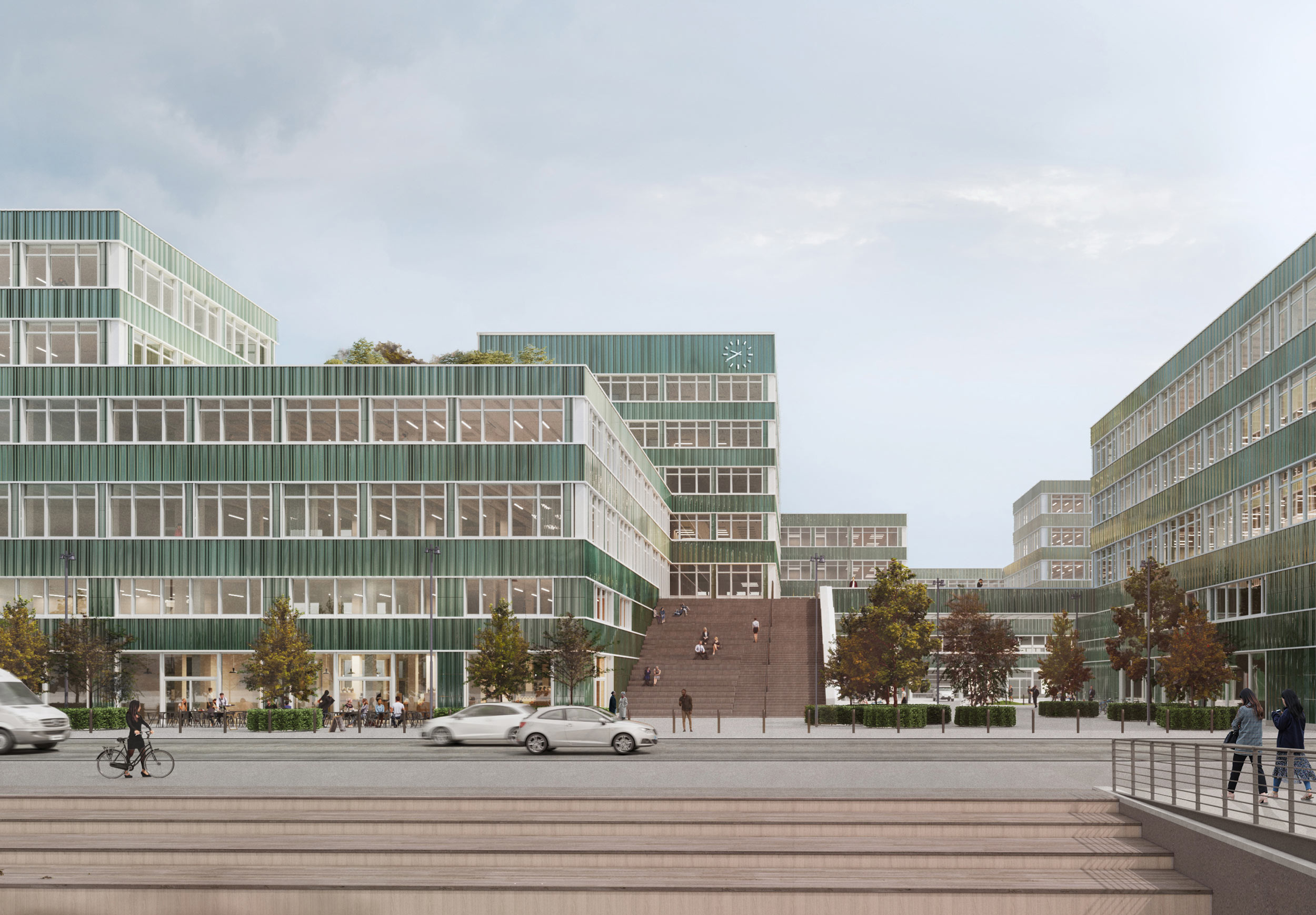 CAMPUS BERLIN DECKS vom Ufer aus gesehen