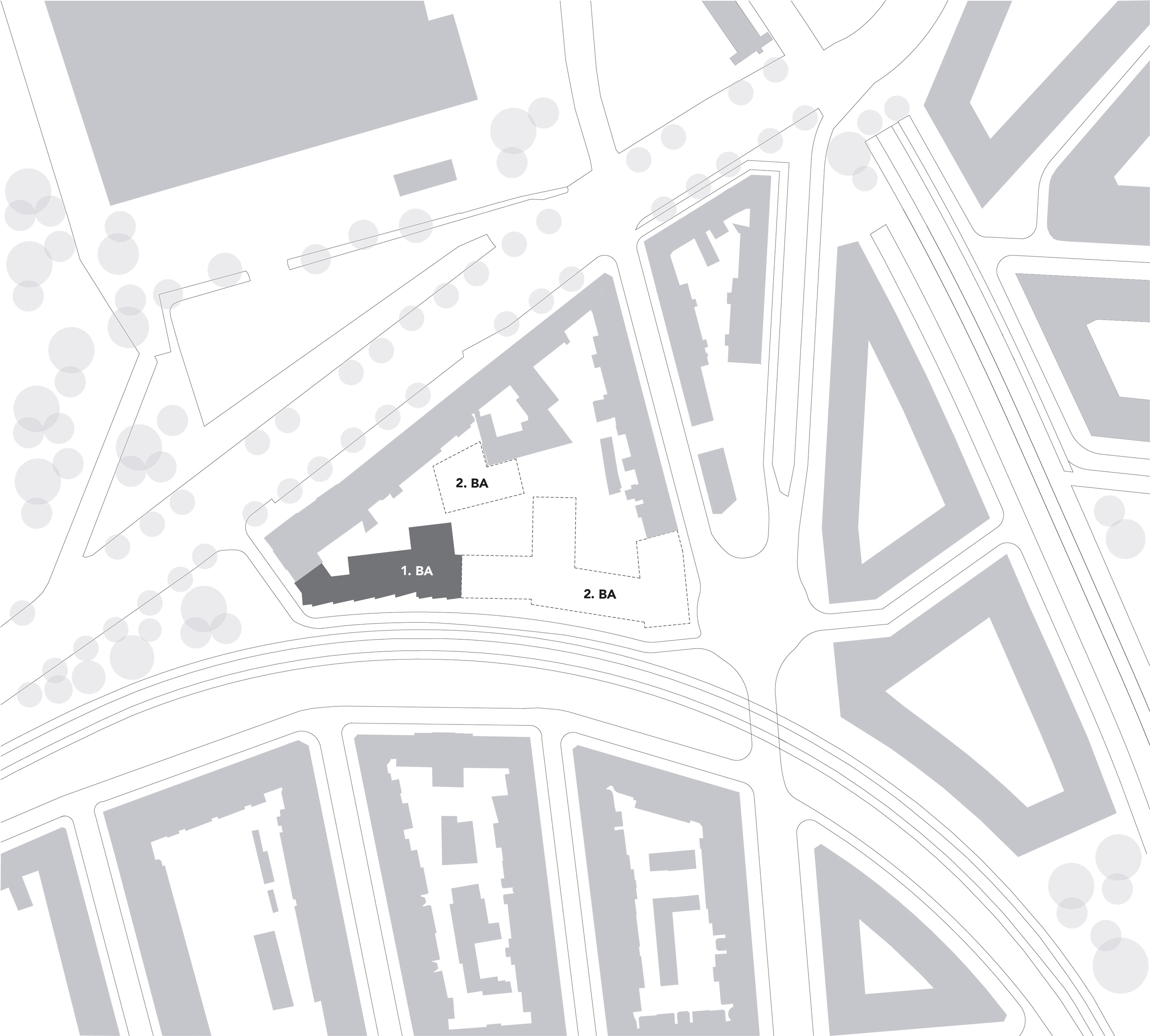 Wohnbebauung Bubenska in Prag - Lageplan