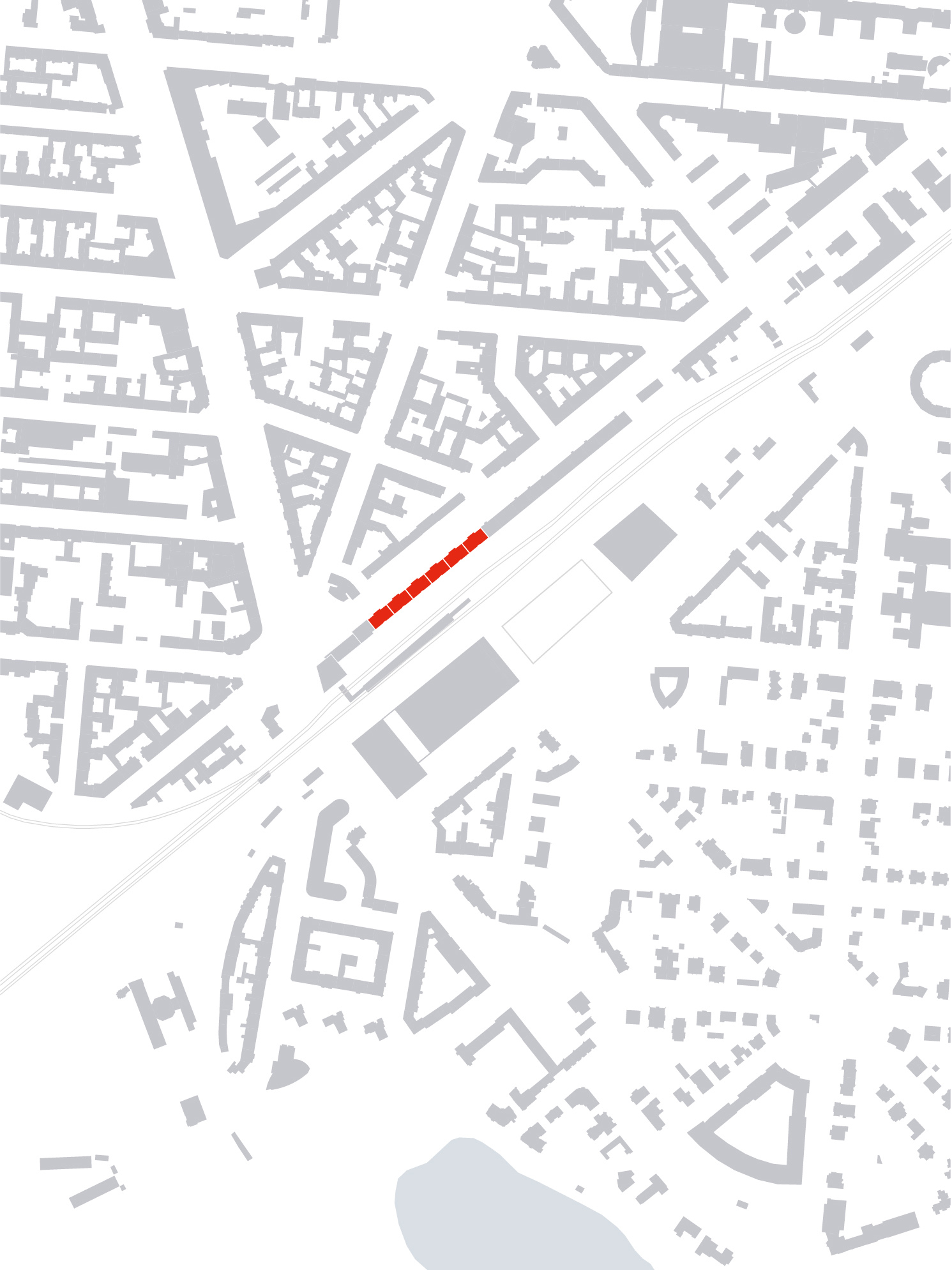 Wohnbebauung Seesener Straße in Berlin - Schwarzplan