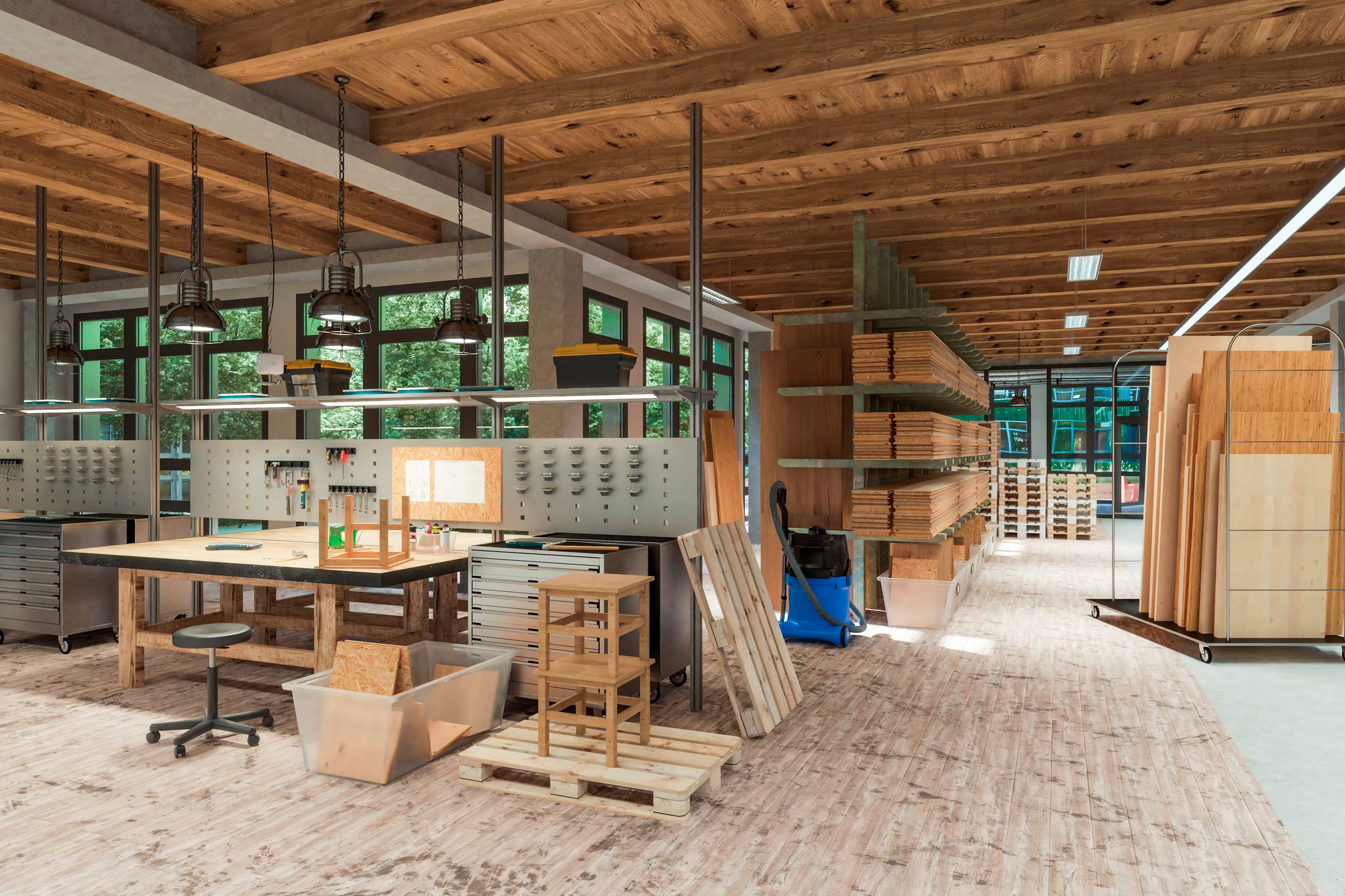 CAMPUS BERLIN DECKS, Innenraum Manufaktur